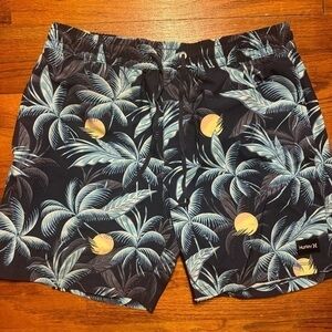 Hurley elastic waist swim trunks board shorts